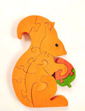 Playminds Squirrel Brain Teaser Jigsaw Puzzle (8 piece puzzle)| Wooden Interlocking Blocks Puzzle | Organic Toy for Brain Development