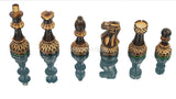 The Burnt Blazed Series Hand carved 3.75" King Size 32 + 2 Extra Queens Wooden Chess Pieces with Velvet Carry Pouch and Sheesham Wooden Chess Box