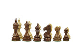 The Taj Series Royal 3.75" King Size 32 + 2 Extra Queens Wooden Chess Pieces with Velvet Carry Pouch and Sheesham Wooden Chess Box