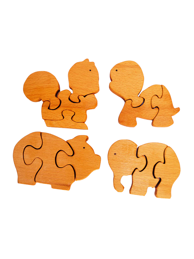 Playminds Educational Pre-school Animal mini puzzle | Jigsaw Puzzle | Brain Booster Puzzle| Beach Wood Puzzles