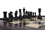 Playminds 21" Wooden Laminated Chess Board with 3.75" Staunton styled Plastic Chess Pieces & Velvet Pouch (Add On: Wooden Chess box & Hydraulic Stand)