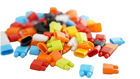 Playminds Multi Color Eco Freindly Bullet DIY Plastic Blocks | Kids Puzzle Games |Toys for Children | Educational & Learning Toy for Kids -150 Pieces with Smooth Edges for Girls &Boys
