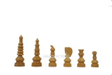 Playminds Minar Style Pattern Seamless Design Chess Board Game Set - 3.5" King Size Wooden Chess Pieces Set with 21" Wooden Laminated Chess Board, Carry Pouch