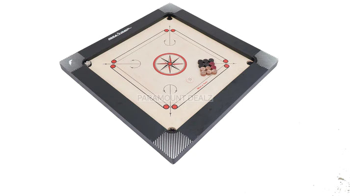PLAYMINDS THOR SERIES PROFESSIONAL CARROM BOARD WITH CARROM COINS AND STRIKER (ADD ONS) - TOURNAMENT STANDARD