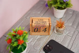 Craft Closet & Gifts - Stylish Wooden Rolling Table Calendar Personalized Office/Study Desk Supplies Accessory for IAS, Advocate, Office & Corporate Gifts