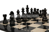 Playminds 19" Wooden Laminated Chess Board Game with 3.75" Staunton Style Wooden Chess Pieces and Chess Bag | Made from Premium Quality Engineering Wood