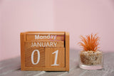 Craft Closet & Gifts - Steam Beech Wood Stylish Rolling Table Calendar Personalized Office/Study Desk Supplies Accessory for IAS, Advocate, Office & Corporate Gifts