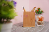Craft Closet & Gifts - Personalized Steam Beech Wooden Box Shaped Pen/Pencil Holder Stand For IAS, Advocates, Office & Corporate Gifts (Customized)