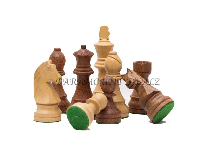 FIDE Standard 3.75 Inch King Height-Collector Edition Wooden Chess (Staunton Pieces/Drawstring pouch)