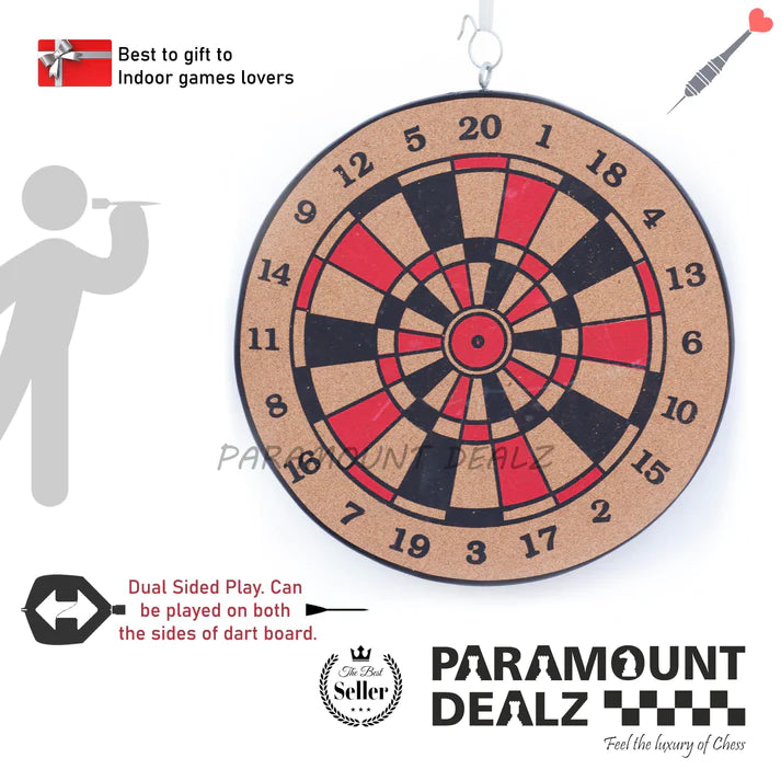 Playminds Professional Dart Board (Double side and Large size)