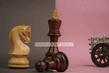 Playminds Russian Zagreb 59' Wooden Chess Pieces with Carry Pouch - 3.75" King Height | Handcrafted by Indian Artisan | Made from Maple Wood, Sheesham Wood, Rosewood, Golden Rosewood