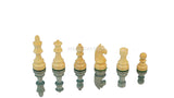 Tournament Series Handmade Wooden Weighted 3.75" King Size 32 + 2 Extra Queens German Knight Chess Pieces with Velvet Carry Pouch