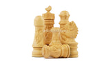 Face Series 3" King Size Handmade 32 Chessmen Wooden Chess Pieces with Velvet Carry Pouch and Sheesham Wood Chess Box - Designed for Professional Players