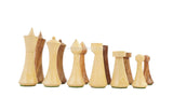 Minimalist Hermann Ohme Design 32 + 2 Extra Queens 3.75" King Size Wooden Chess Pieces Set with Velvet Carry Pouch and Sheesham Wooden Chess Box