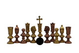 playminds Ultra-Slim Sculptural Metal Chess Set | Polished Brass & Gunmetal