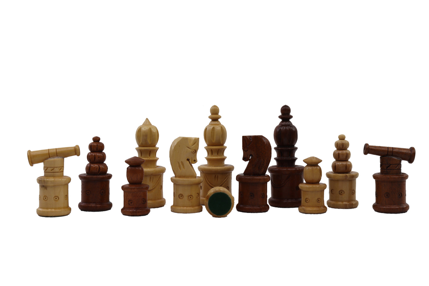 playminds 21-Inch Modernist Cylindrical Metal Chess Set | Solid Brass & Gunmetal