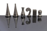 playminds 21-Inch Luxury Roman Empire Minimalist Metal Chess Set | Artisan Rosewood & Maple
