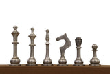 playminds 21-Inch Cylindrical Metal Chess Set | Machined Brass & Gunmetal