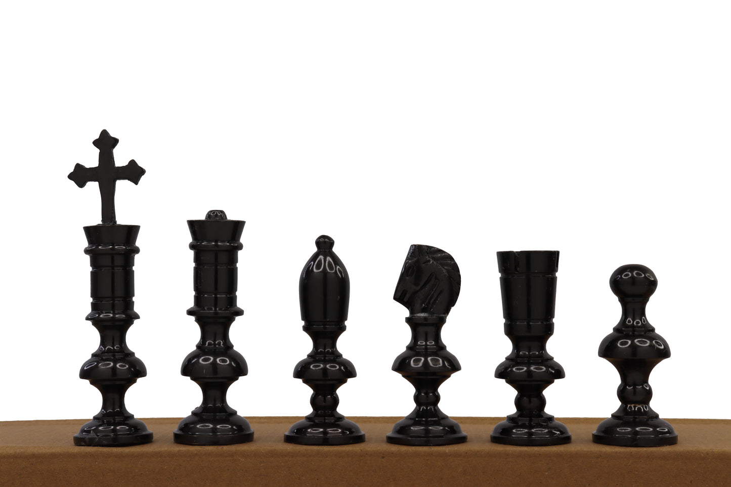 playminds Luxury Regency Series Metal Chess Set | Polished Brass & Gunmetal Black