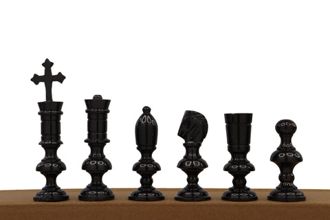 playminds Luxury Regency Series Metal Chess Set | Polished Brass & Gunmetal Black