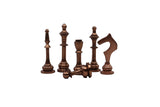 playminds Luxury Two-Tone Metal Staunton Chess Set | Polished Brass & Chrome