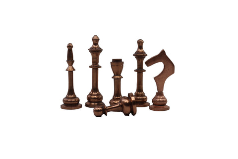 playminds Luxury Two-Tone Metal Staunton Chess Set | Polished Brass & Chrome
