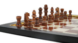 playminds 21" Boutique Grandmaster Wooden Chess Set – Gold-Inlay Pedestal Edition