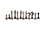 playminds Minimalist Slim-Line Metal Chess Set | Solid Brass & Gunmetal Black