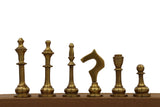 playminds Mirror-Finish Metal Staunton Chess Set | Polished Brass & Silver Chrome