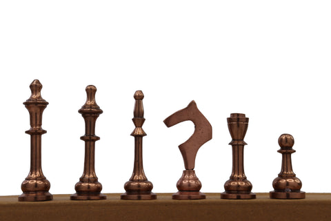 playminds Luxury Two-Tone Metal Staunton Chess Set | Polished Brass & Chrome