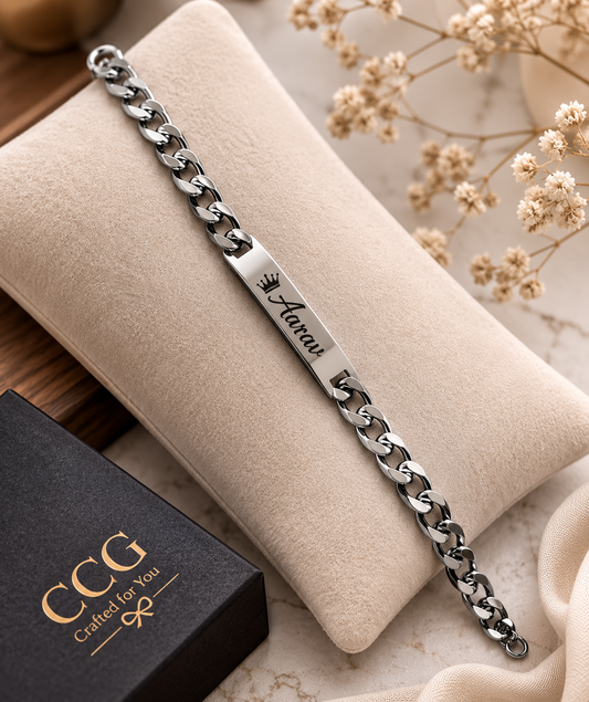 Rakhi - Personalized Crown Name Bracelet
