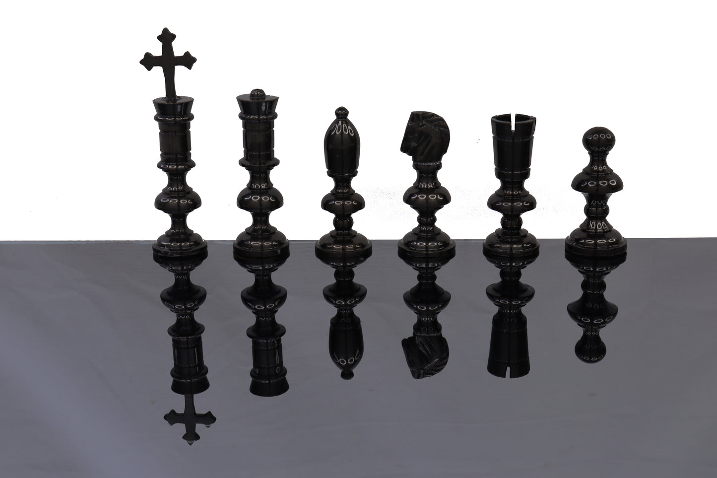 playminds Luxury Regency Series Metal Chess Set | Polished Brass & Gunmetal Black