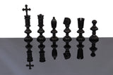 playminds Luxury Regency Series Metal Chess Set | Polished Brass & Gunmetal Black