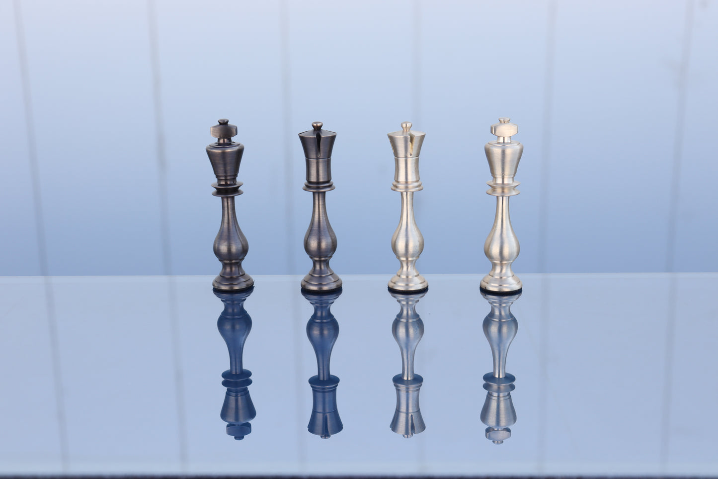 playminds 21-Inch Luxury Roman Empire Metal Chess Set | Artisan Rosewood & Maple