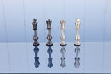 playminds 21-Inch Luxury Roman Empire Metal Chess Set | Artisan Rosewood & Maple