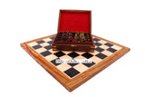 playminds Roman Empire Metal Chess Set with Hand-Carved Floral Chest