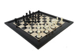 playminds 21" Artisan Heritage Wooden Chess Set – Glossy Crimson & Ebony Collector Series
