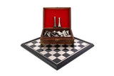 playminds 21-Inch Large Luxury Metal Chess Set – Polished Brass & Silver Staunton"