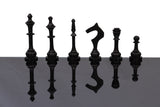 playminds Minimalist Slim-Line Metal Chess Set | Solid Brass & Gunmetal Black