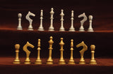 playminds Mirror-Finish Metal Staunton Chess Set | Polished Brass & Silver Chrome