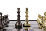 playminds 21" Luxury Roman Empire Metal Chess Set | Artisan Bud Rosewood & Maple