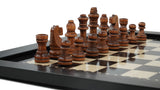 playminds 21" Signature Tournament Wooden Chess Set – Natural Grain & Staunton Series