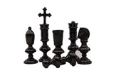 playminds Luxury Regency Series Metal Chess Set | Polished Brass & Gunmetal Black