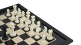 playminds 21" Artisan Heritage Wooden Chess Set – Glossy Crimson & Ebony Collector Series
