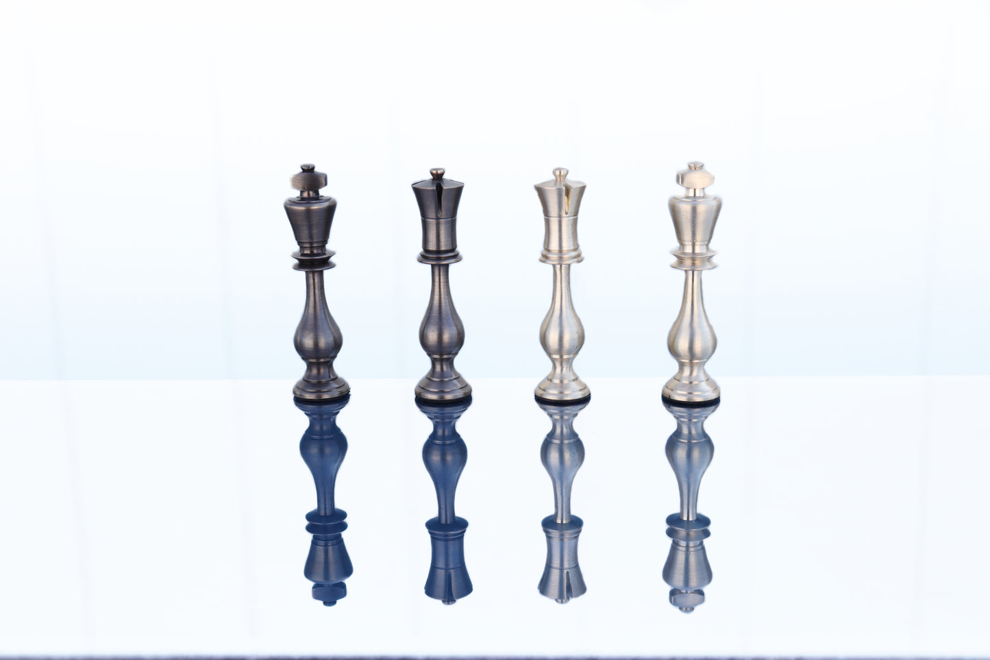 playminds 21-Inch Luxury Roman Empire Metal Chess Set | Artisan Rosewood & Maple