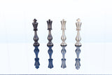 playminds 21-Inch Luxury Roman Empire Metal Chess Set | Artisan Rosewood & Maple