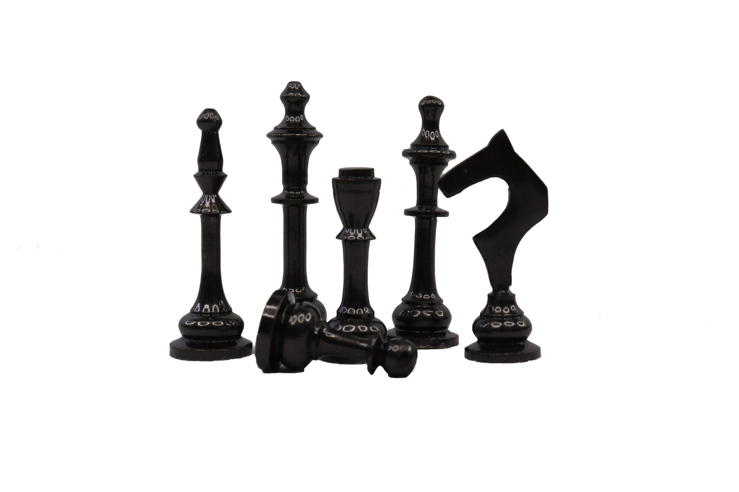 playminds Minimalist Slim-Line Metal Chess Set | Solid Brass & Gunmetal Black