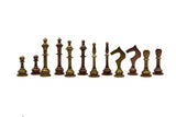 playminds Luxury Two-Tone Metal Staunton Chess Set | Polished Brass & Chrome