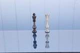 playminds 21-Inch Luxury Roman Empire Metal Chess Set | Artisan Rosewood & Maple
