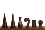 playminds 21-Inch Luxury Roman Empire Minimalist Metal Chess Set | Artisan Rosewood & Maple